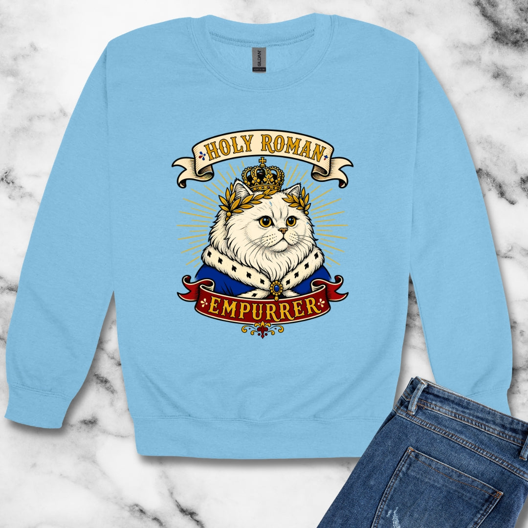 Holy Roman Empurrer Cat Unisex Heavy Crewneck Sweatshirt
