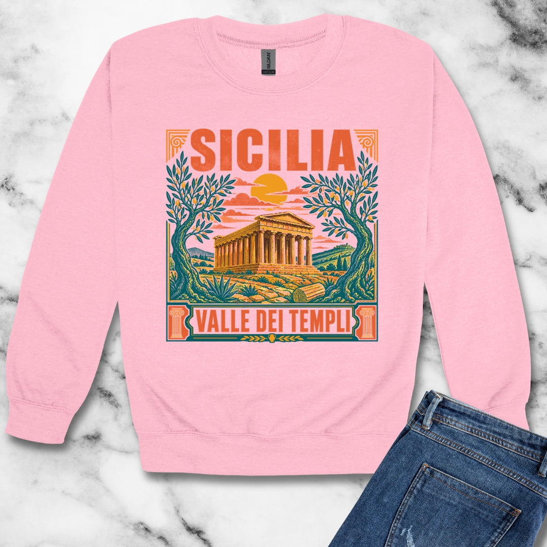 Agrigento Valley of the Greek Temples Unisex Heavy Crewneck Sweatshirt