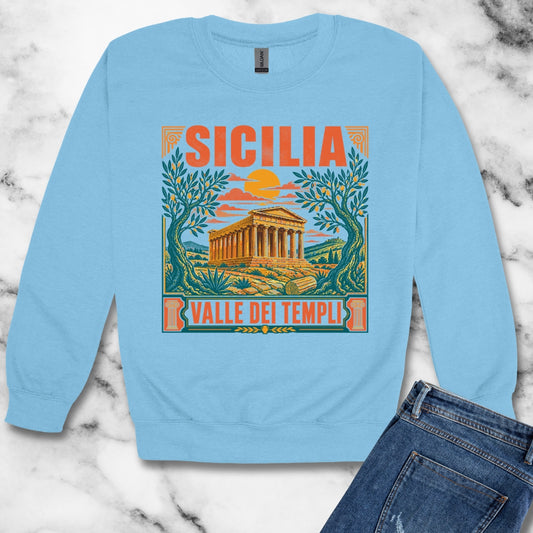 Agrigento Valley of the Greek Temples Unisex Heavy Crewneck Sweatshirt