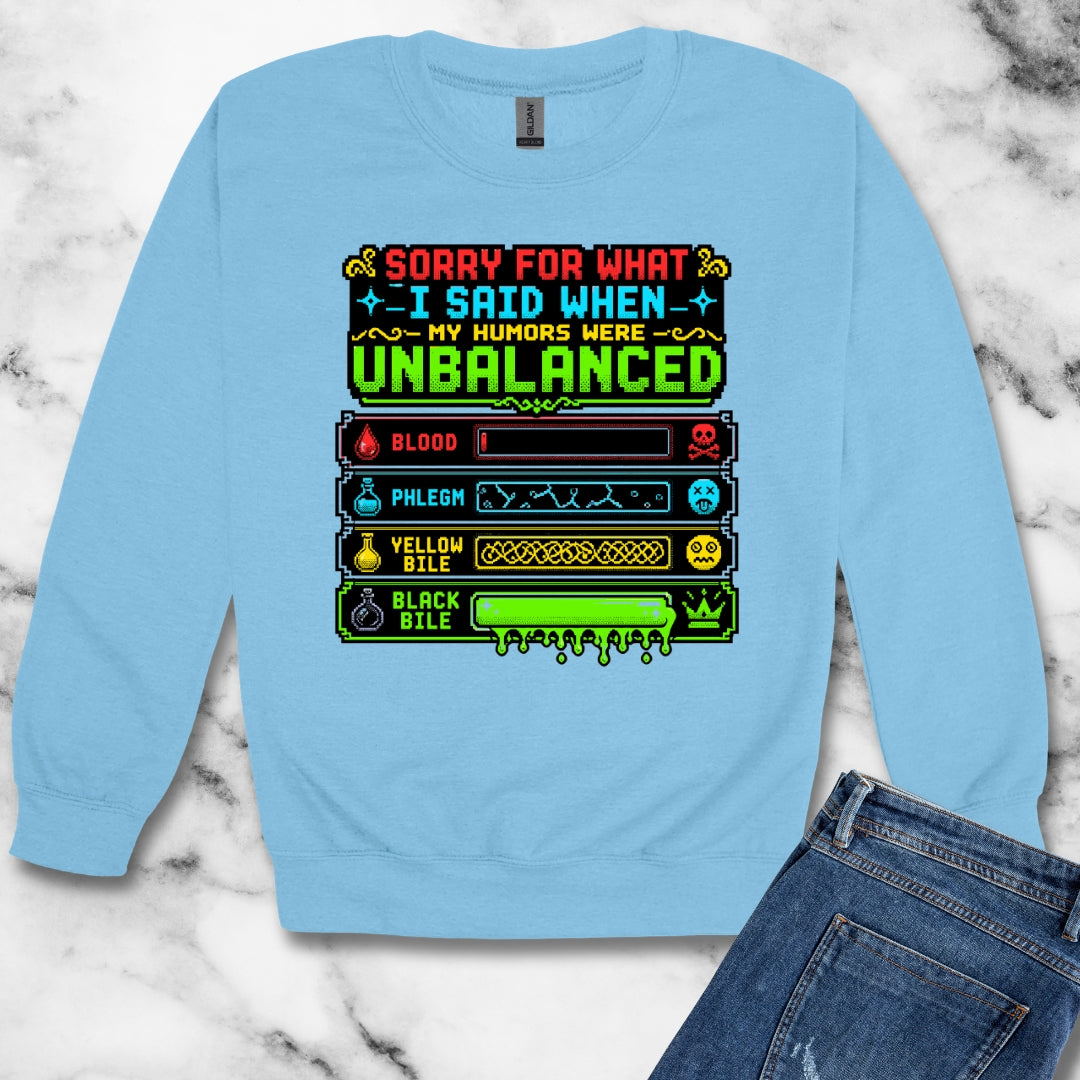 8 Bit Sorry for What I Said Humors Unisex Heavy Crewneck Sweatshirt