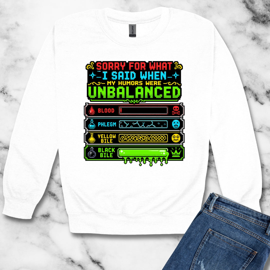8 Bit Sorry for What I Said Humors Unisex Heavy Crewneck Sweatshirt