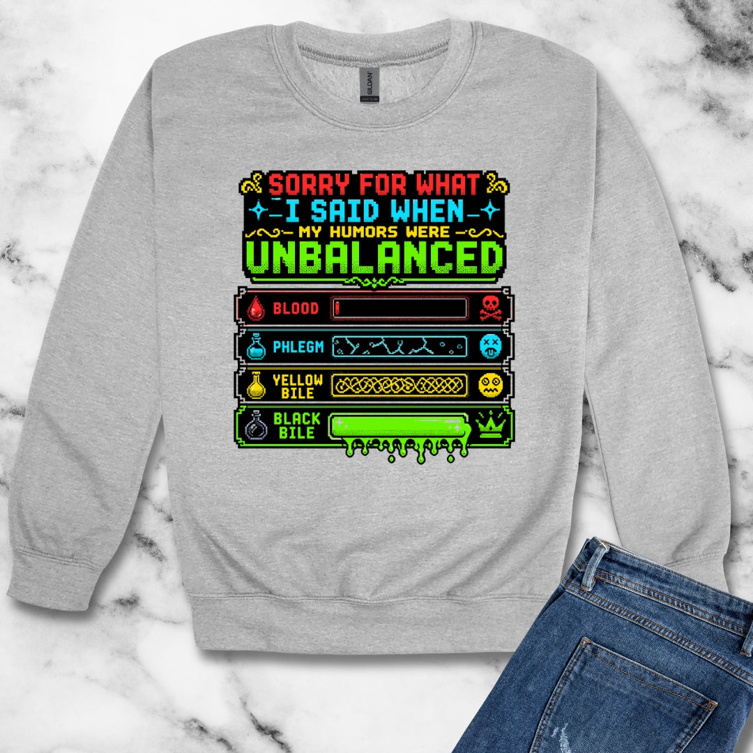8 Bit Sorry for What I Said Humors Unisex Heavy Crewneck Sweatshirt