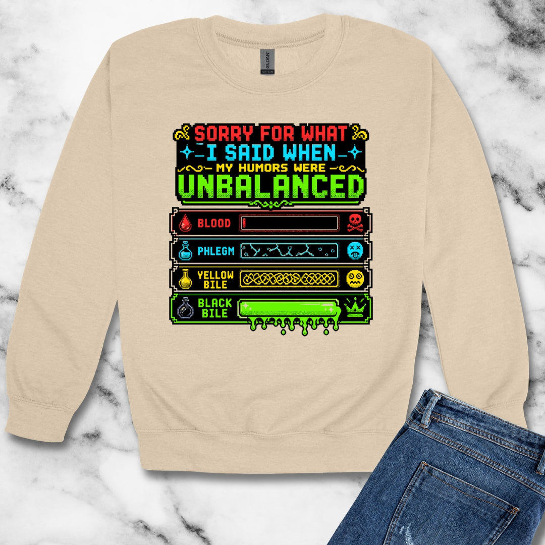 8 Bit Sorry for What I Said Humors Unisex Heavy Crewneck Sweatshirt