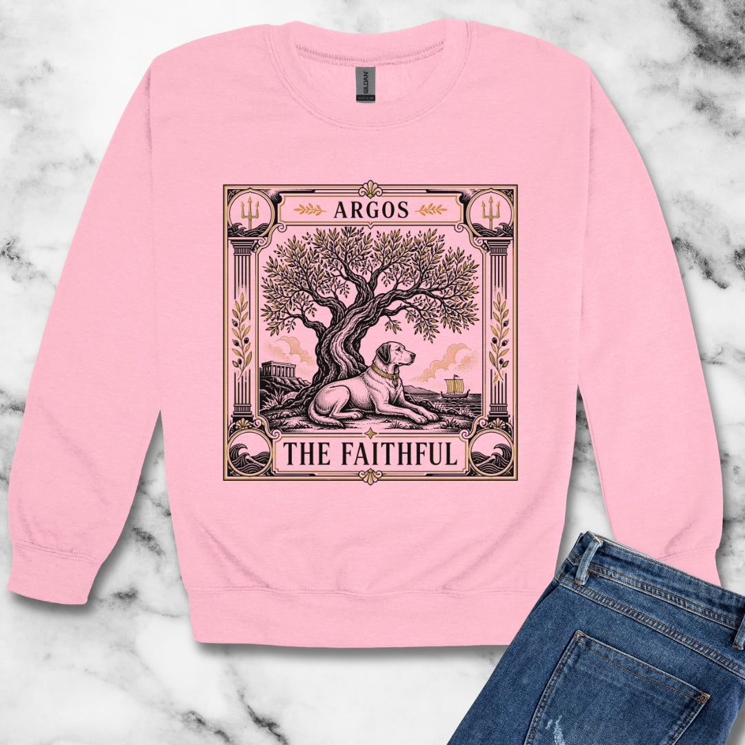 Faithful Argos Tarot Style Unisex Heavy Crewneck Sweatshirt