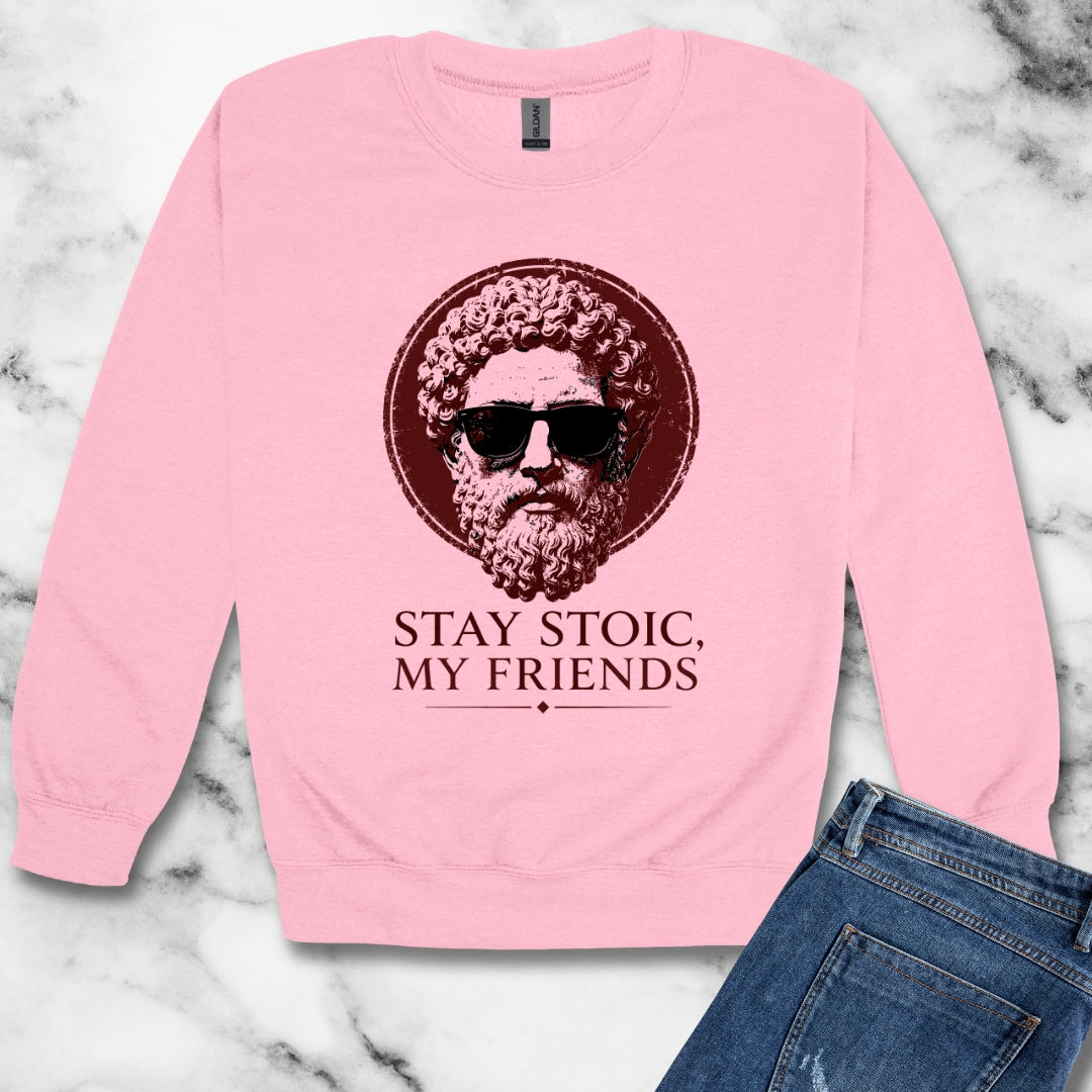 Aurelius Stay Stoic My FriendsUnisex Heavy Crewneck Sweatshirt