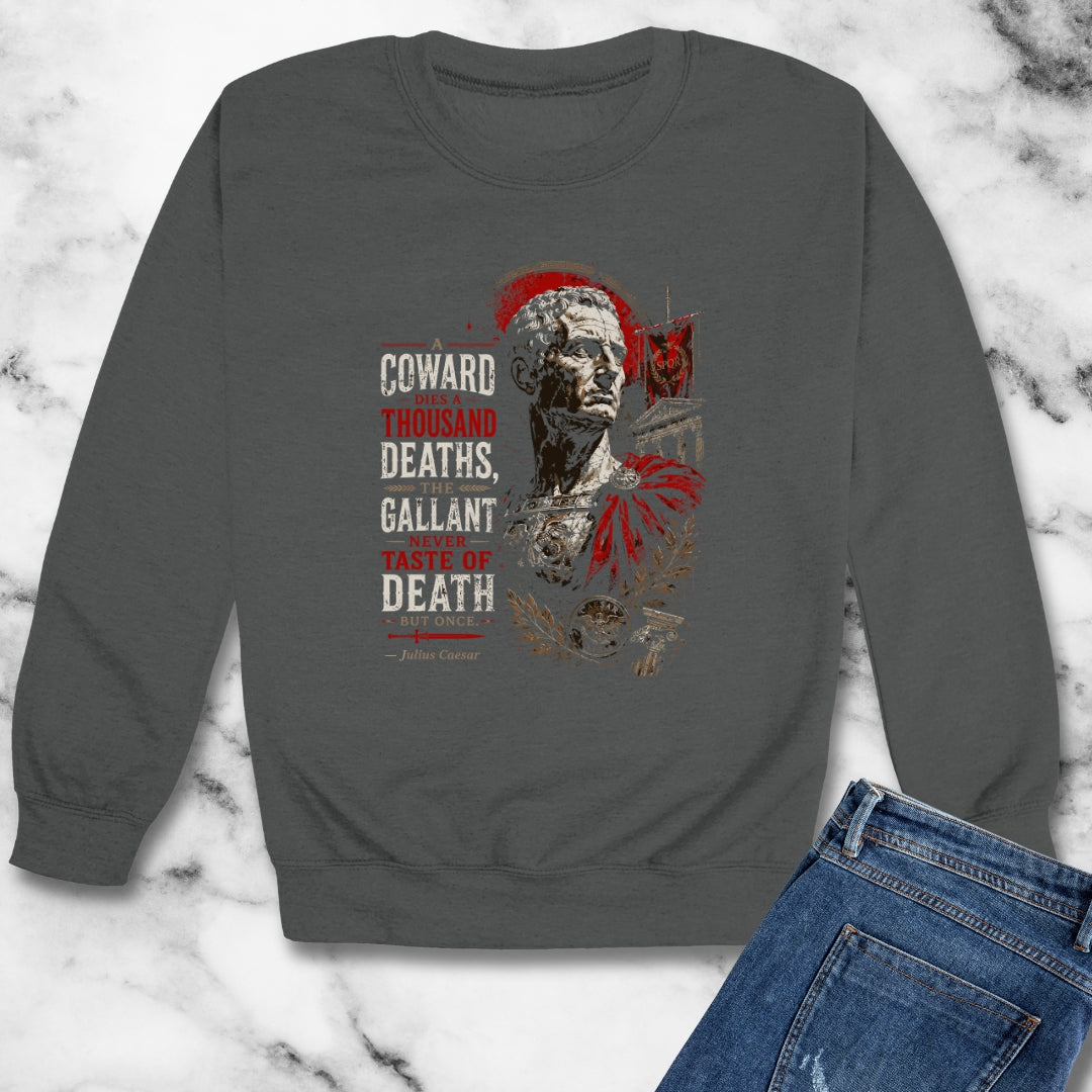 Julius Caesar Coward Quote Unisex Heavy Crewneck Sweatshirt