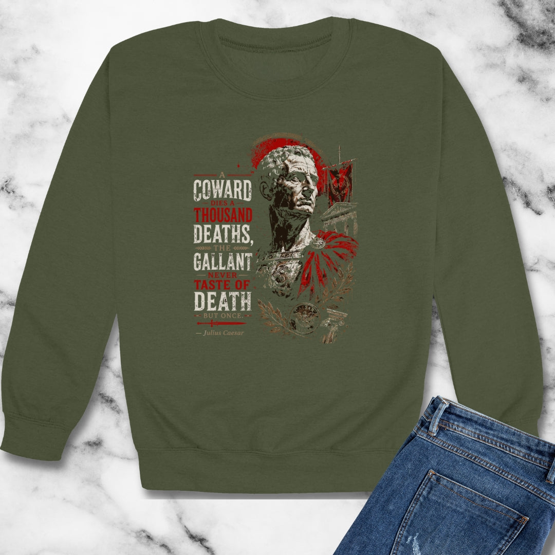 Julius Caesar Coward Quote Unisex Heavy Crewneck Sweatshirt