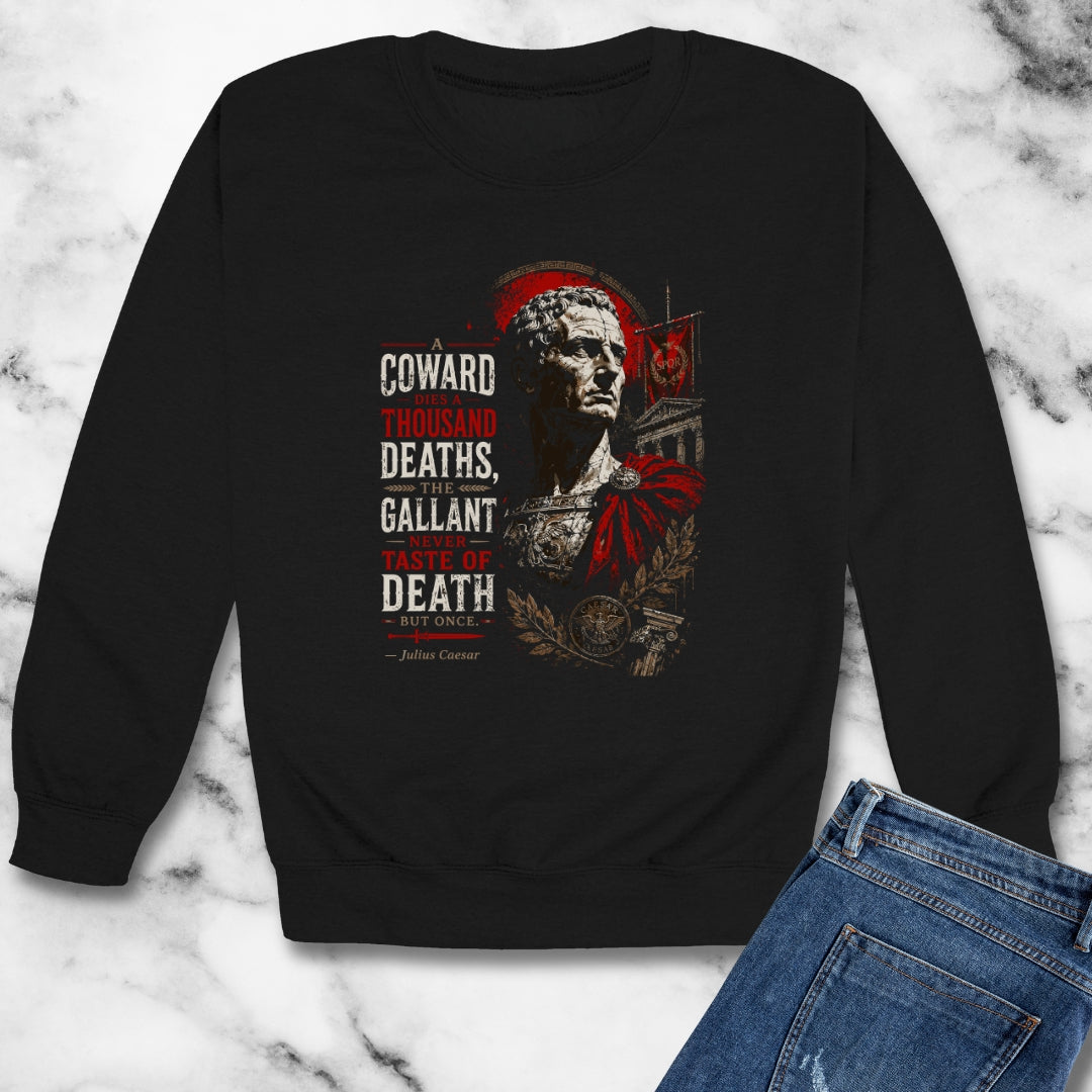 Julius Caesar Coward Quote Unisex Heavy Crewneck Sweatshirt