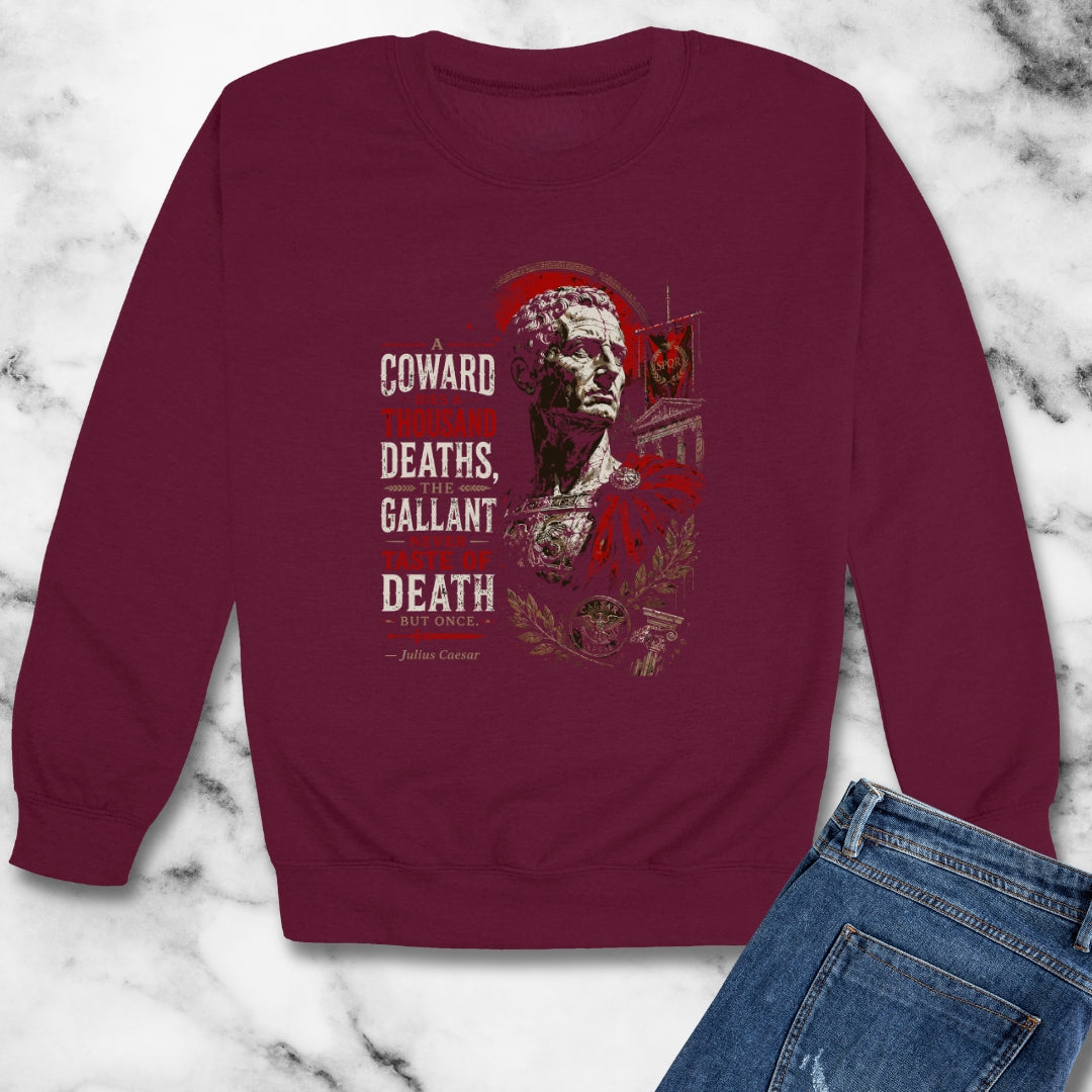 Julius Caesar Coward Quote Unisex Heavy Crewneck Sweatshirt