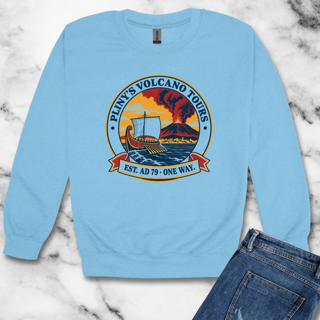 Pliny's Volcano Tours Unisex Heavy Crewneck Sweatshirt