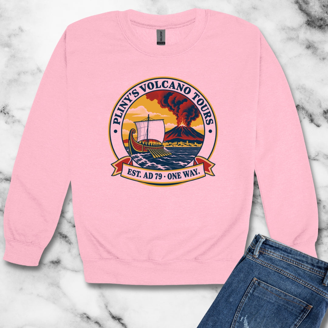 Pliny's Volcano Tours Unisex Heavy Crewneck Sweatshirt