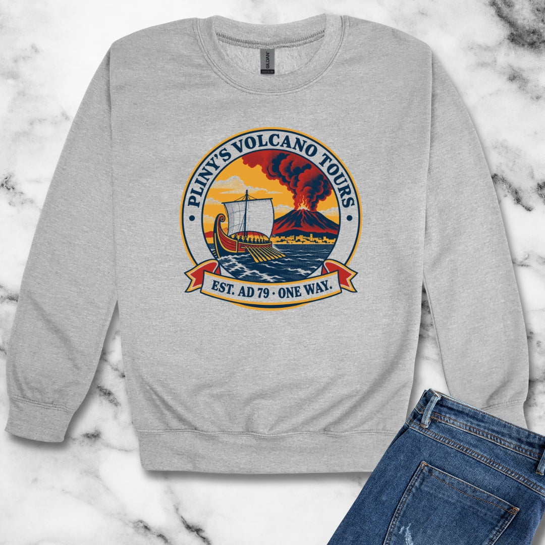 Pliny's Volcano Tours Unisex Heavy Crewneck Sweatshirt