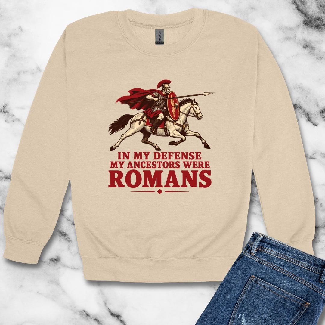Ancestors Were Roman Unisex Heavy Crewneck Sweatshirt