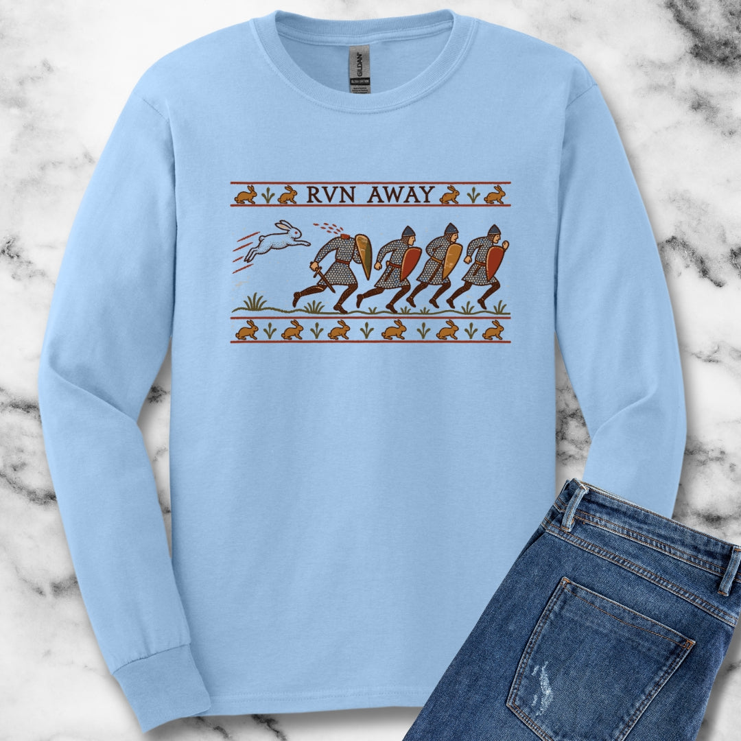 Run Away Killer Rabbit Holy Grail Unisex Long Sleeve Tee