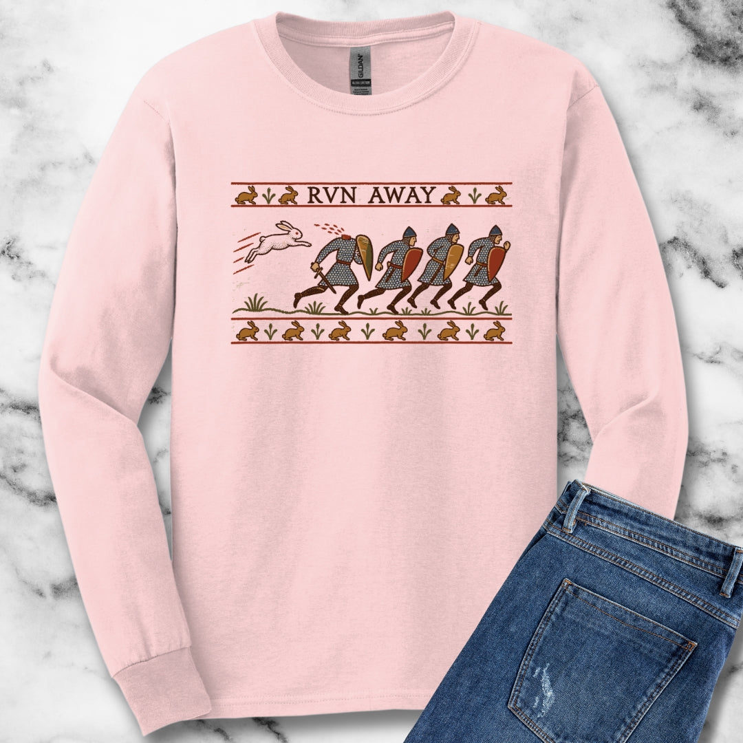 Run Away Killer Rabbit Holy Grail Unisex Long Sleeve Tee