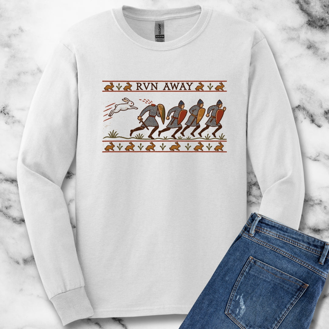 Run Away Killer Rabbit Holy Grail Unisex Long Sleeve Tee