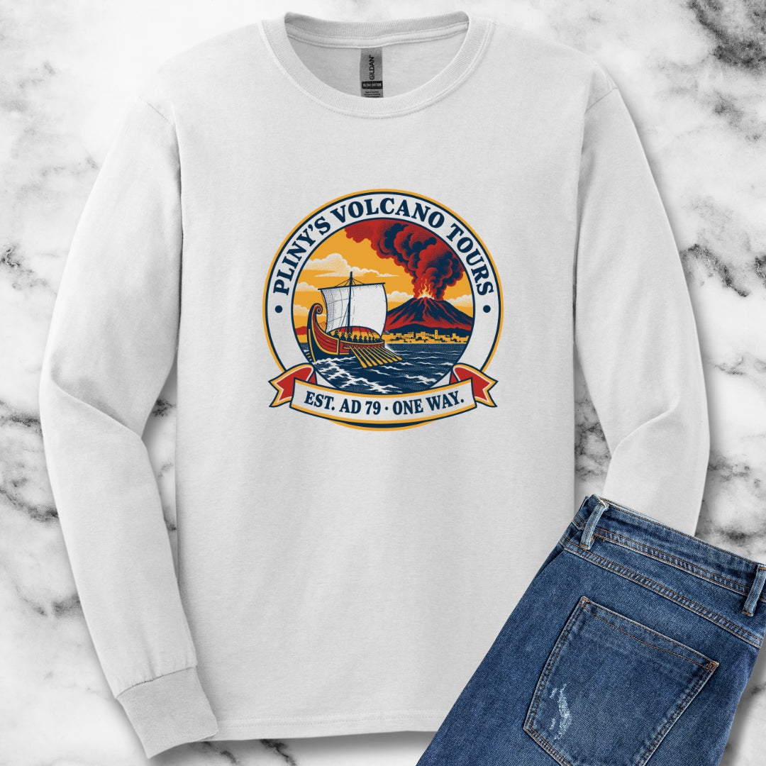 Pliny's Volcano Tours Unisex Long Sleeve Tee