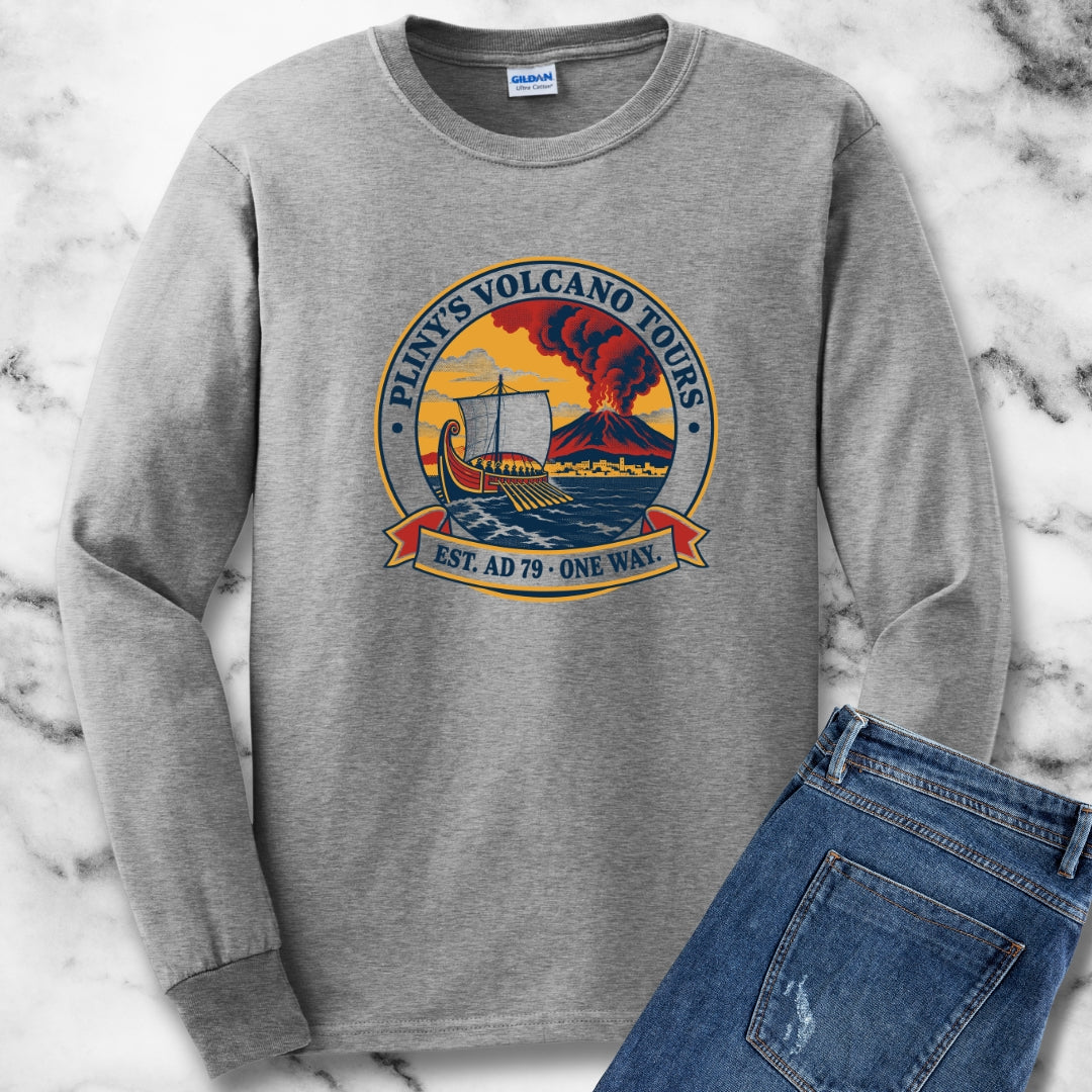 Pliny's Volcano Tours Unisex Long Sleeve Tee