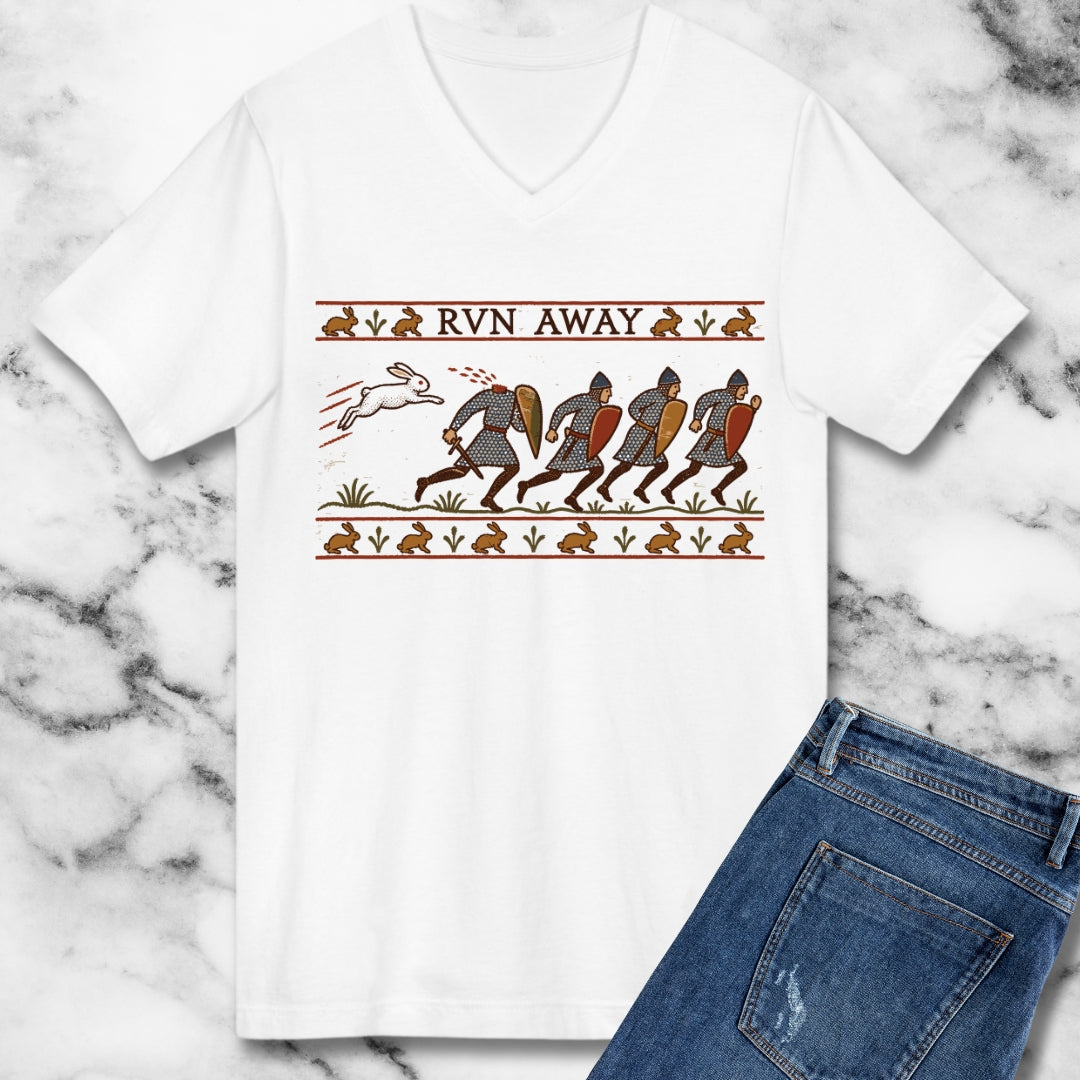 Run Away Killer Rabbit Holy Grail V-neck
