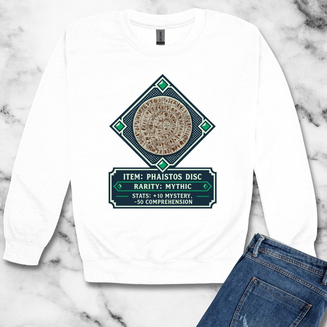 Phaistos Disc Unisex Heavy Crewneck Sweatshirt