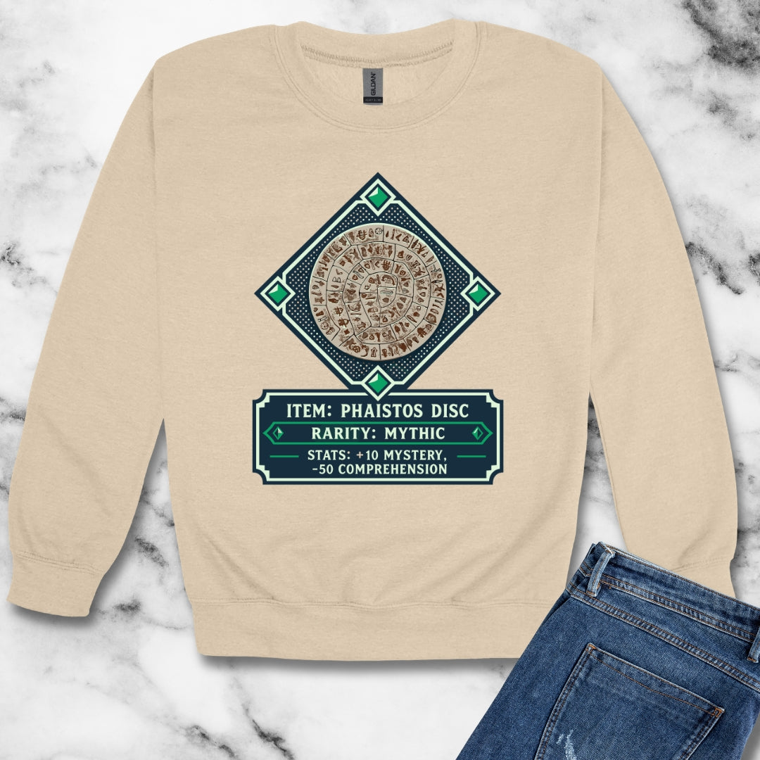 Phaistos Disc Unisex Heavy Crewneck Sweatshirt