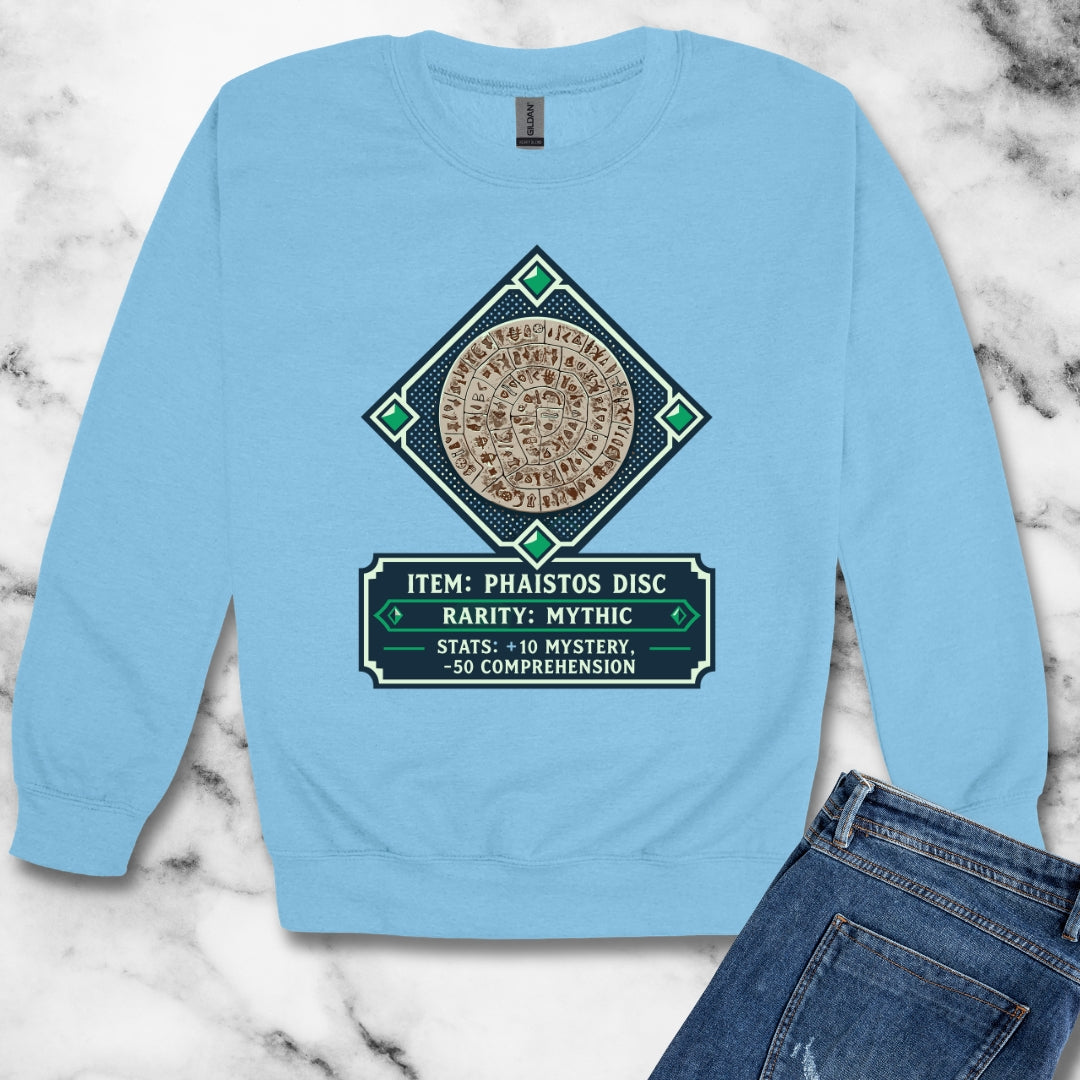 Phaistos Disc Unisex Heavy Crewneck Sweatshirt