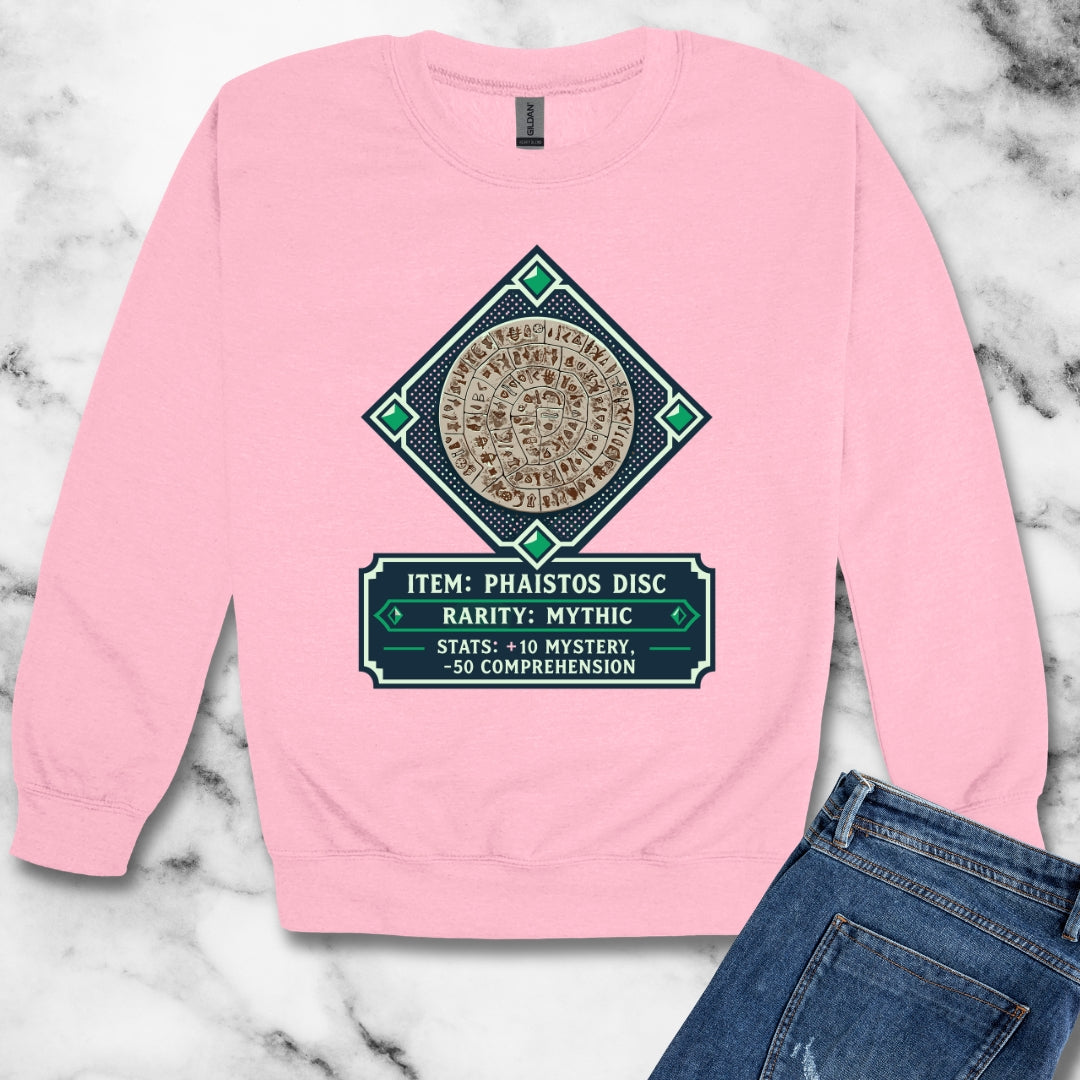 Phaistos Disc Unisex Heavy Crewneck Sweatshirt