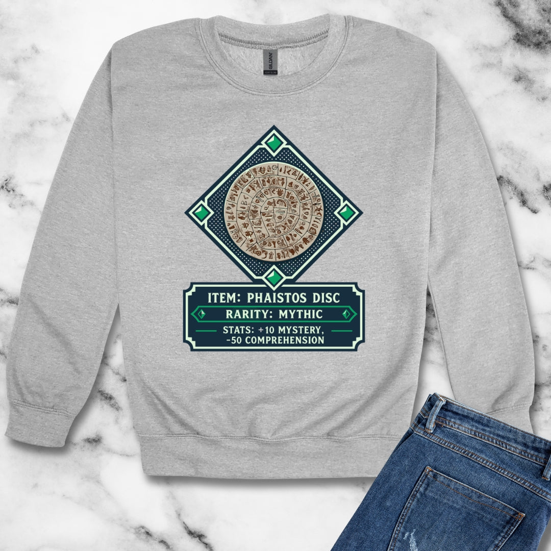 Phaistos Disc Unisex Heavy Crewneck Sweatshirt