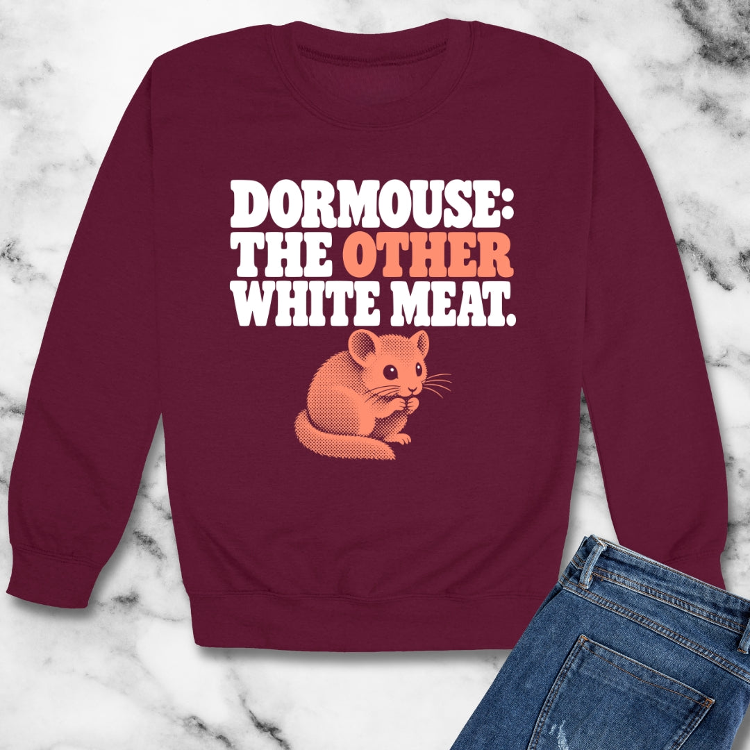 Dormouse Other White Meat Unisex Heavy Crewneck Sweatshirt