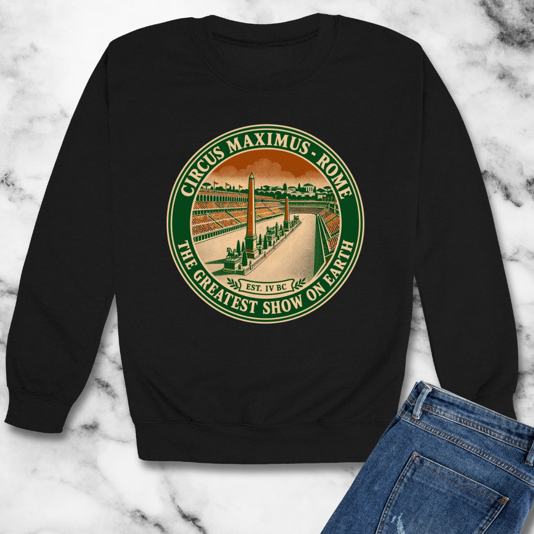Circus Maximus Greatest Show Unisex Heavy Crewneck Sweatshirt