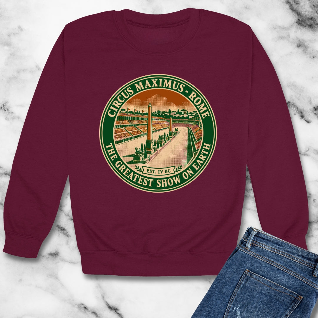Circus Maximus Greatest Show Unisex Heavy Crewneck Sweatshirt