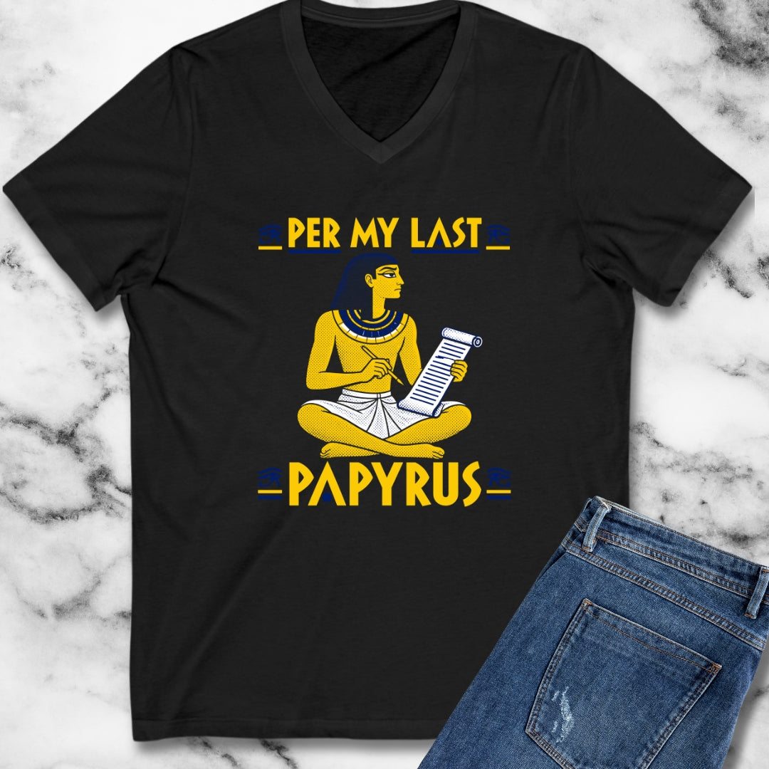 Per My Last Papyrus Egyptian Scribe V-Neck
