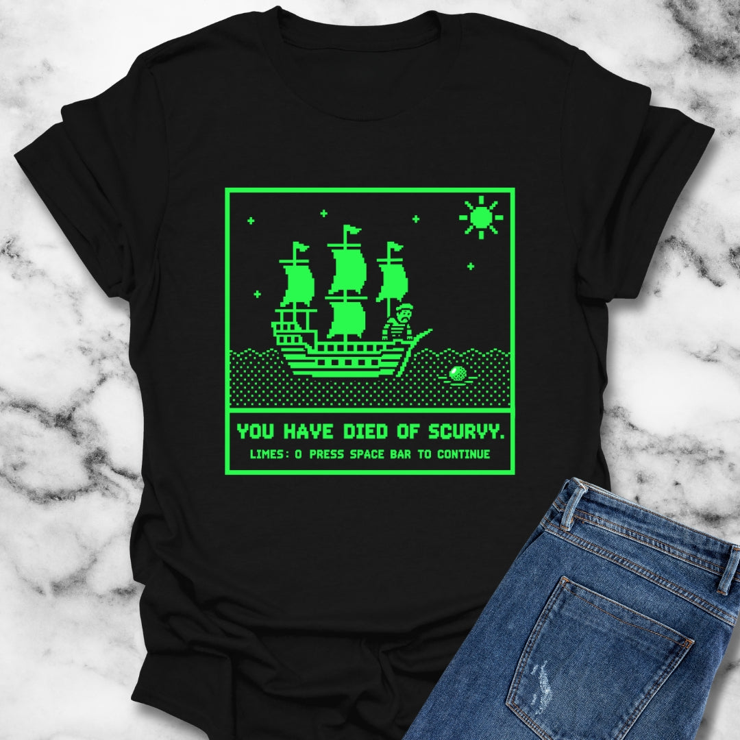 8 Bit Died of Scurvy T-Shirt