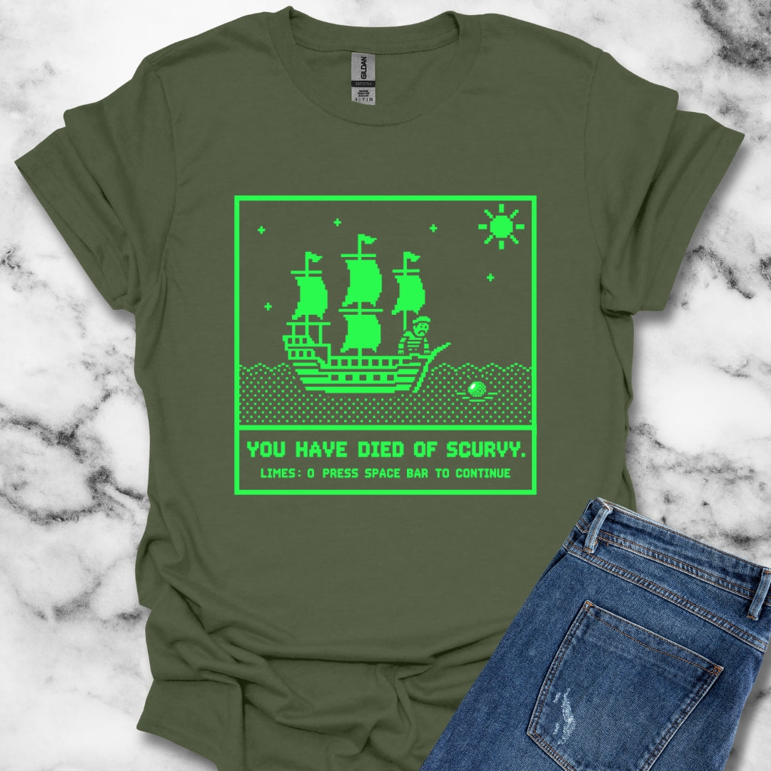 8 Bit Died of Scurvy T-Shirt