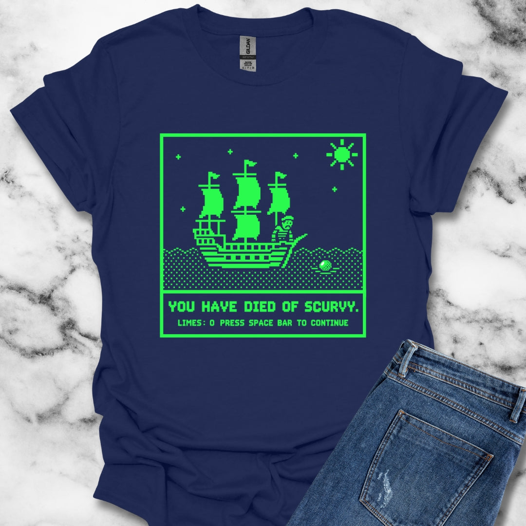 8 Bit Died of Scurvy T-Shirt