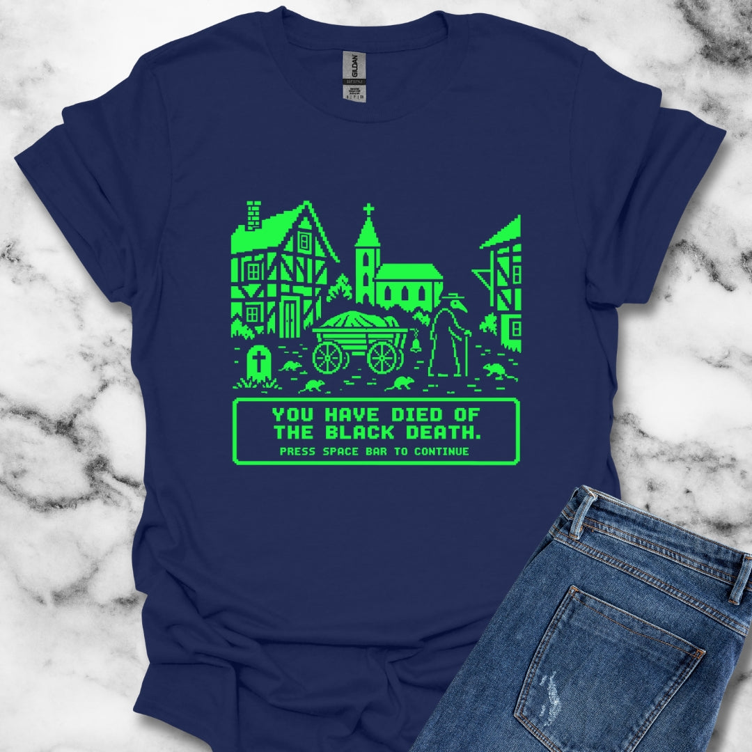 8 Bit Died of Black Plague T-Shirt