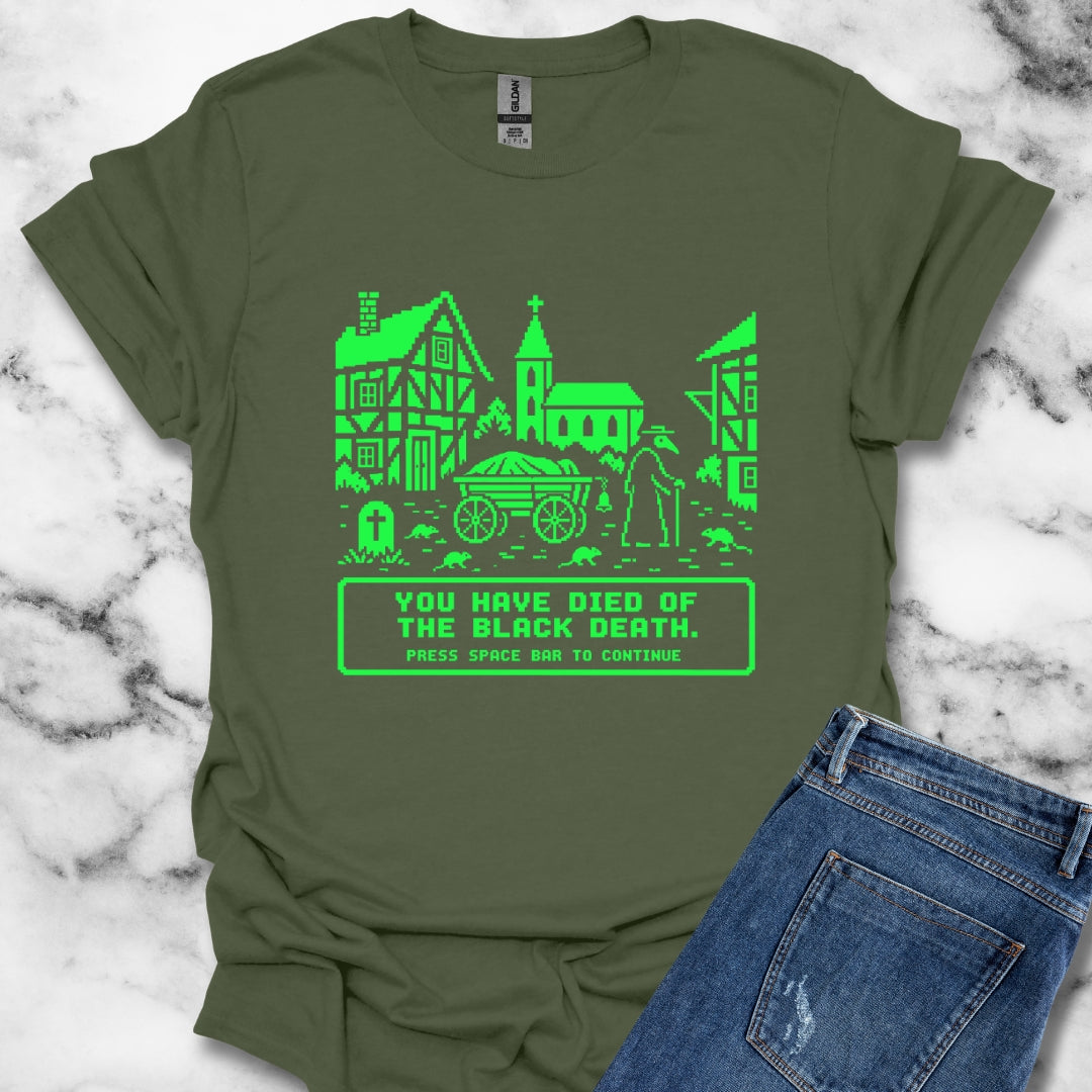 8 Bit Died of Black Plague T-Shirt