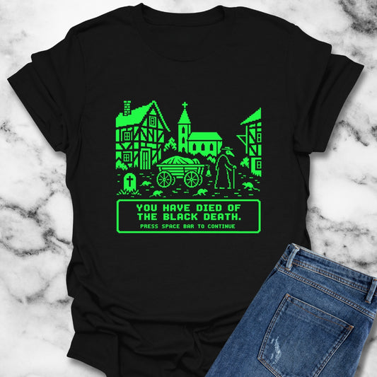 8 Bit Died of Black Plague T-Shirt