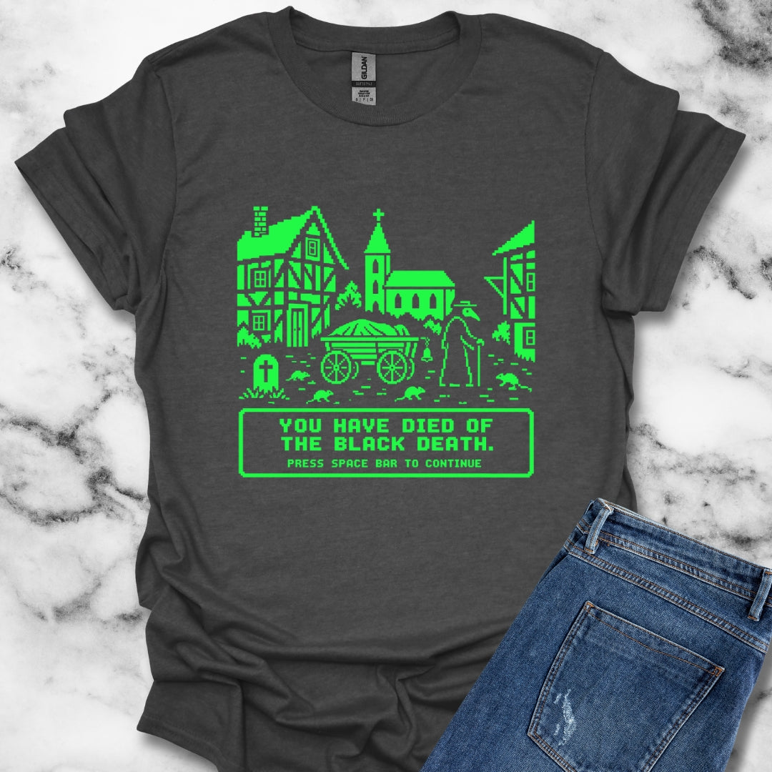 8 Bit Died of Black Plague T-Shirt