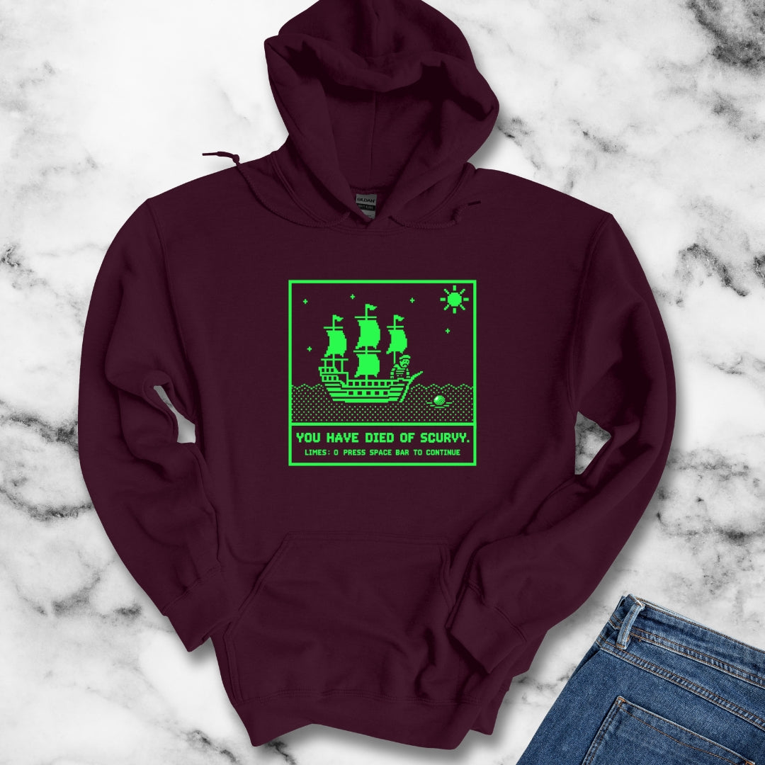 8 Bit Died of Scurvy Hoodie