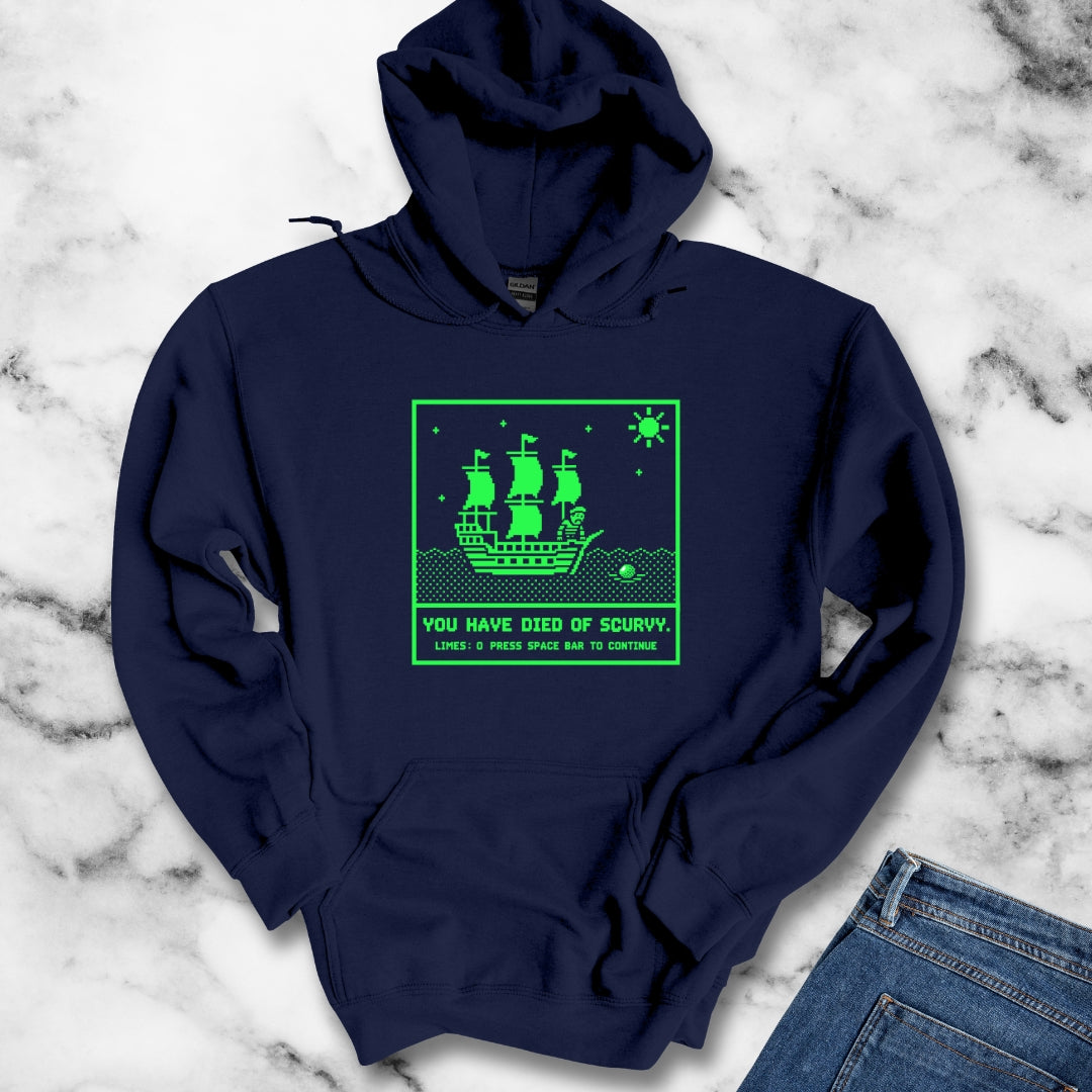 8 Bit Died of Scurvy Hoodie