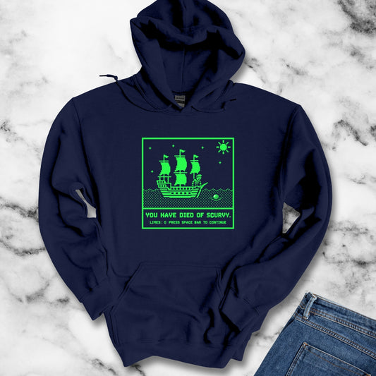 8 Bit Died of Scurvy Hoodie