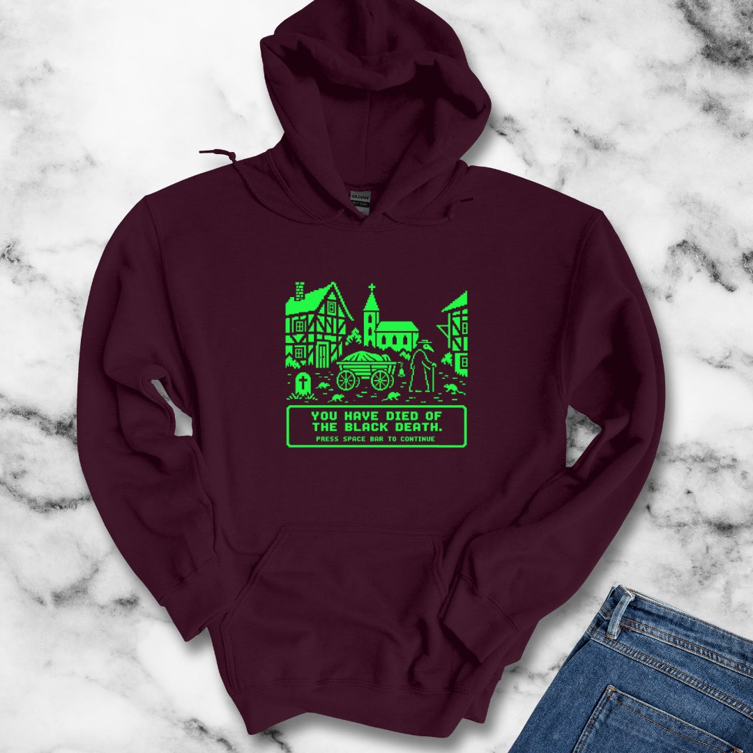8 Bit Died of Black Plague Hoodie