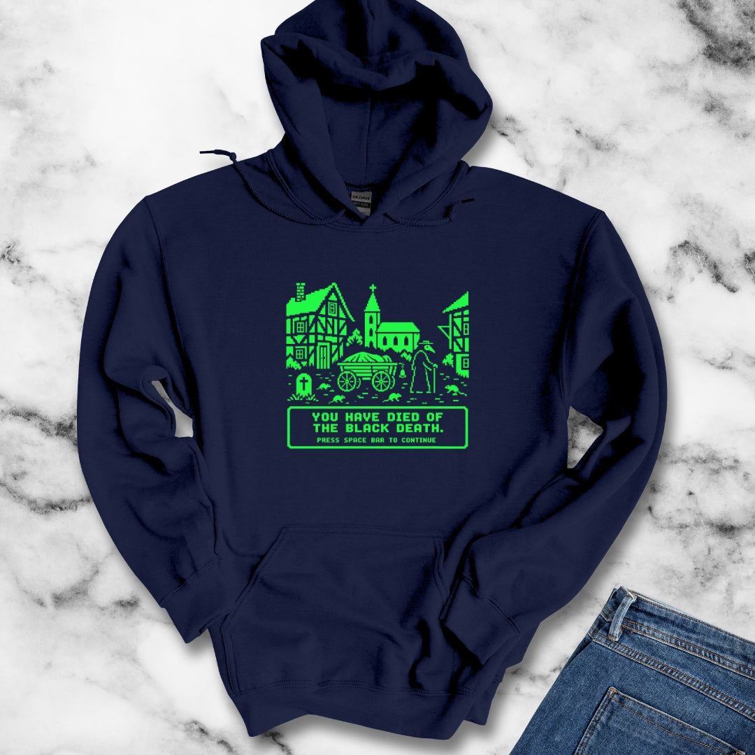 8 Bit Died of Black Plague Hoodie