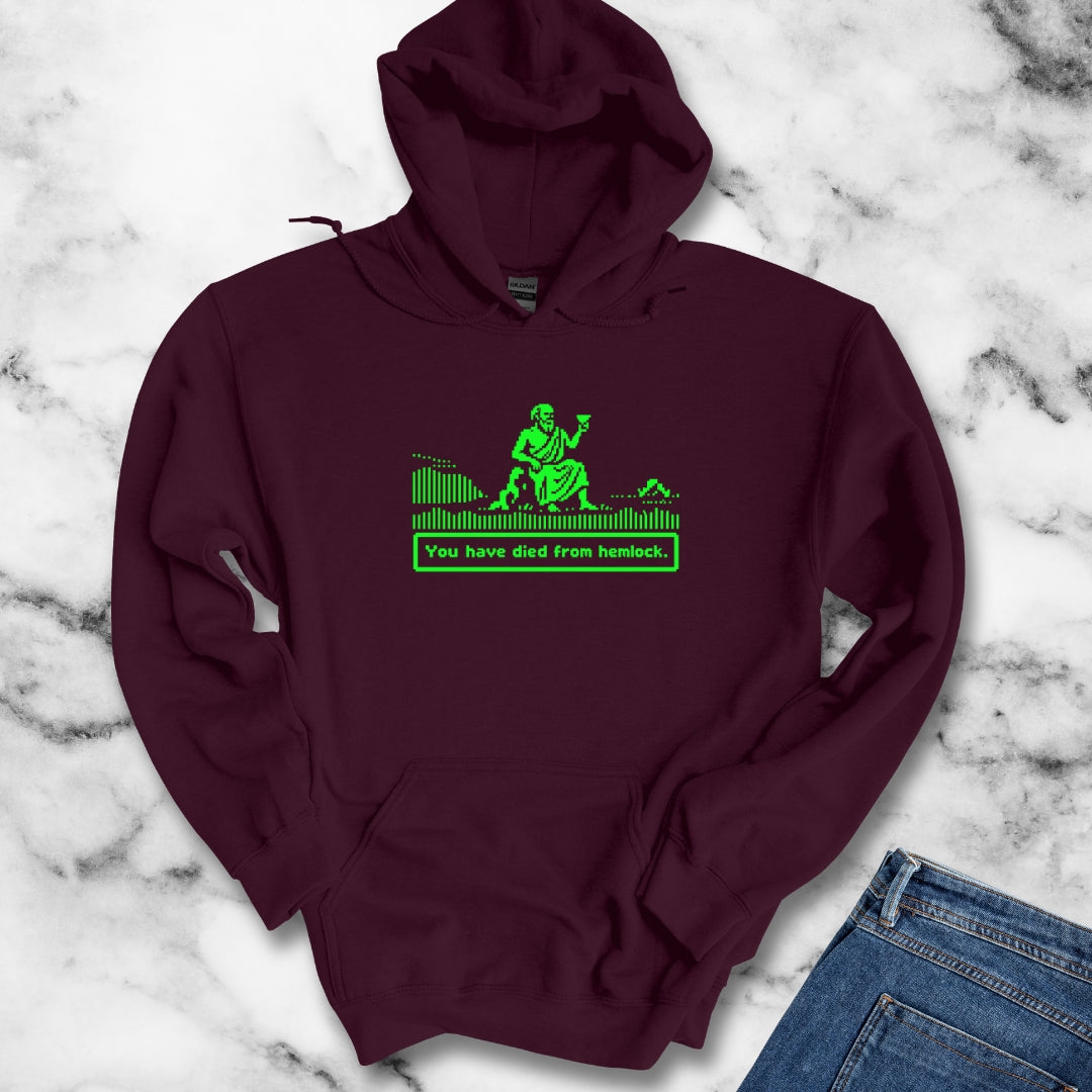 Socrates 8 Bit Dies from Hemlock Hoodie