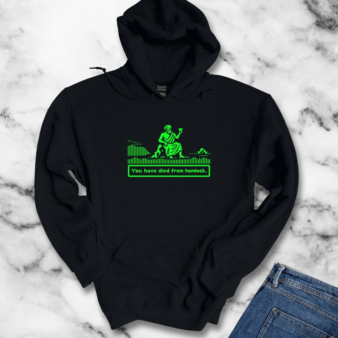Socrates 8 Bit Dies from Hemlock Hoodie