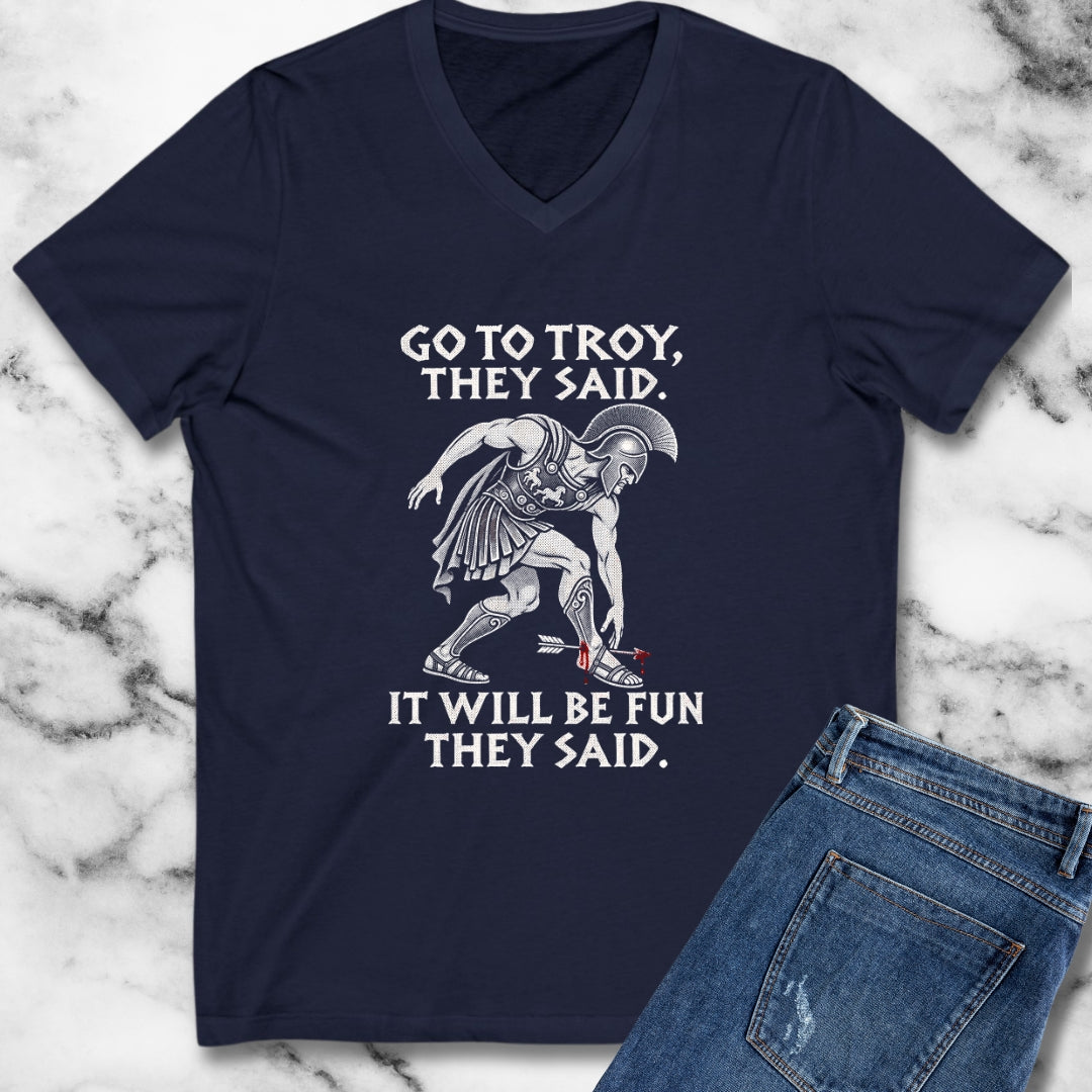 Go to Troy They Said Achilles V-Neck