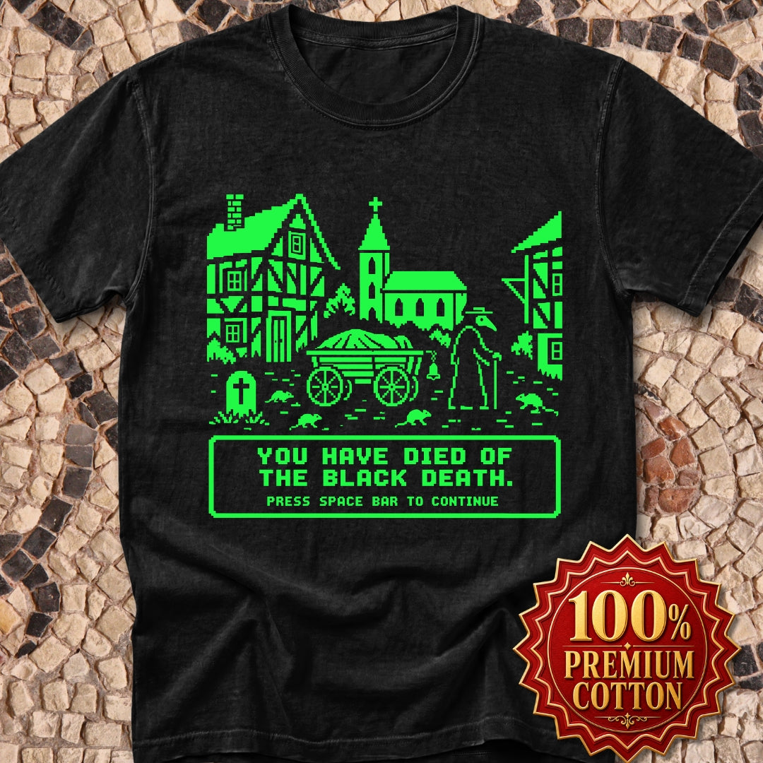 8 Bit Died of Black Plague Premium Tee