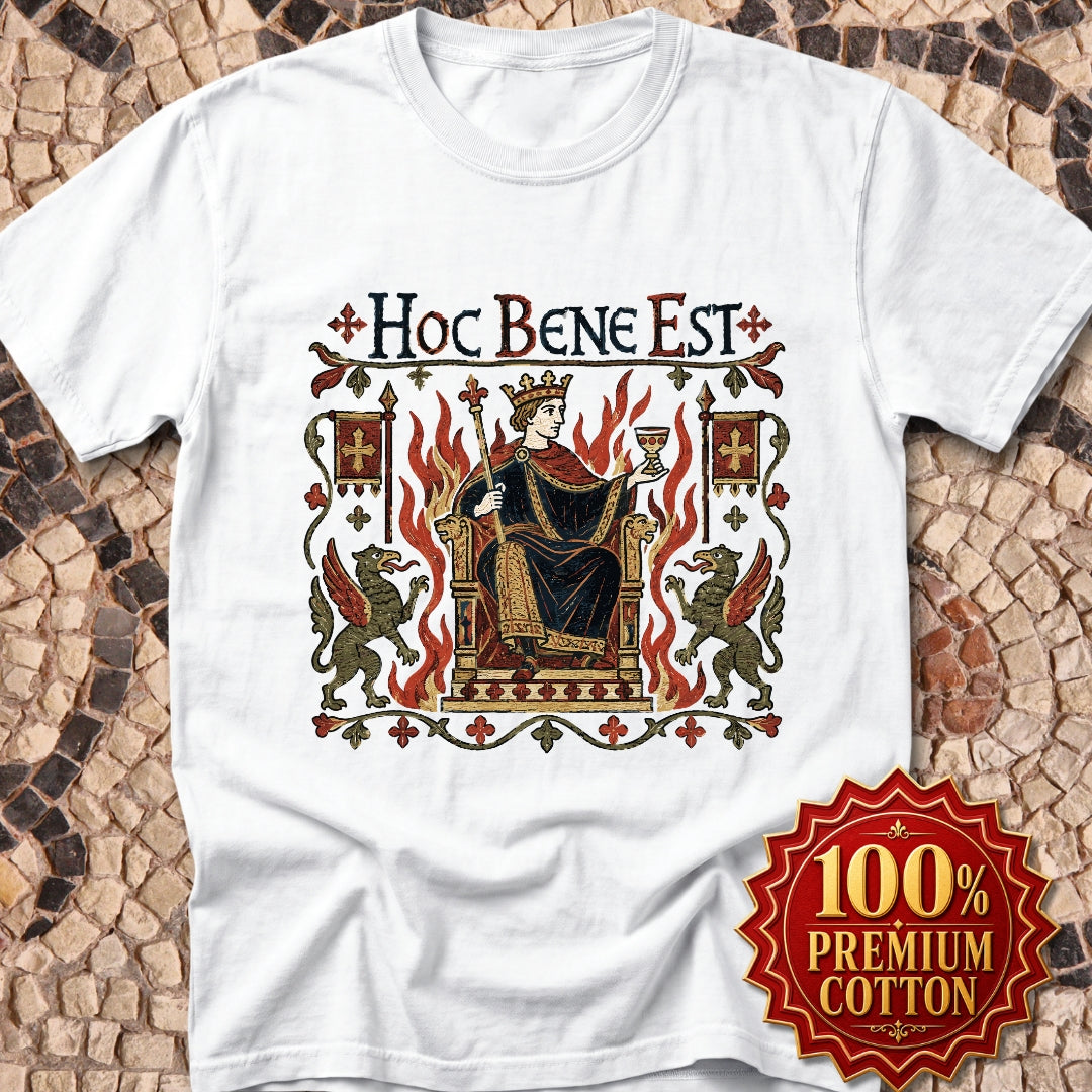 This is Fine Latin Medieval Tapestry Premium Tee