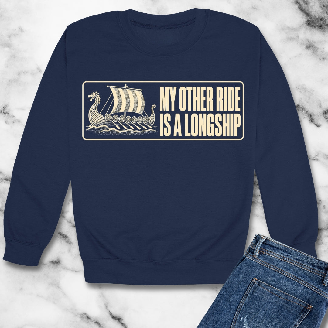 Longship My Other Ride Unisex Heavy Crewneck Sweatshirt